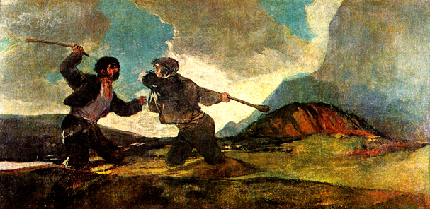 two peasants fighting...