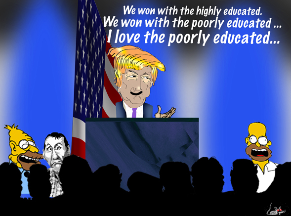poorly educated...