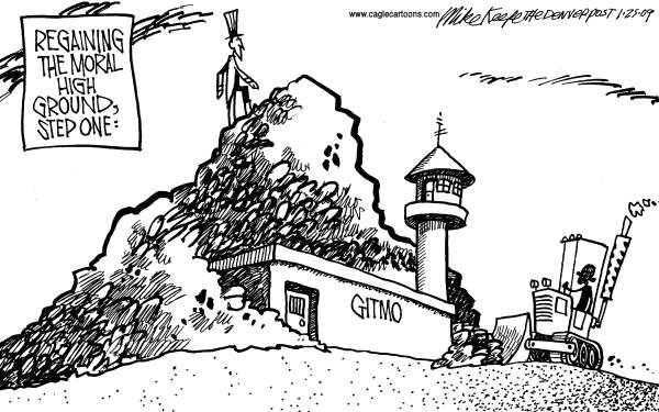 on the moral high ground .....